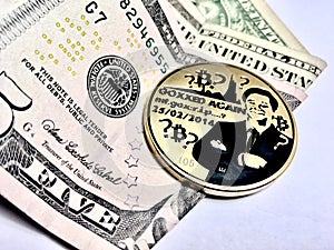 Bitcoin with a dollar