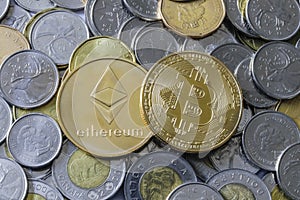 Bitcoin and Etherium Token on Money