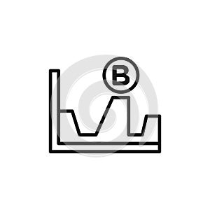 Bitcoin Evolution logo sign vector outline