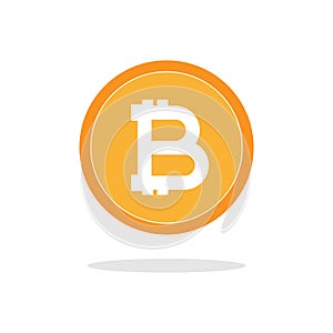 Bitcoin flat vector icon. Worldwide crypto currency symbol. Virtual currency. Crypto currency. New virtual money.