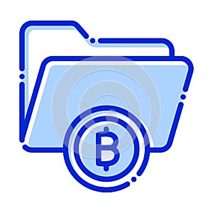 Bitcoin folder, bitcoin data folder, bitcoin data storage, bitcoin data files fully editable vector icons