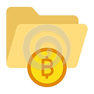 Bitcoin folder, bitcoin data folder, bitcoin data storage, bitcoin data files fully editable vector icons