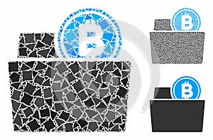 Bitcoin folder Mosaic Icon of Tremulant Elements
