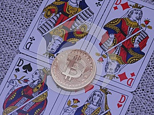 Bitcoin gamble and four of a kind