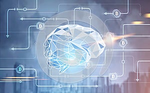 Bitcoin global network interface brain city