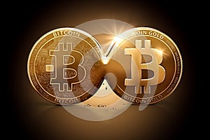 Bitcoin Gold emerging out of Bitcoin as a result of Hard Fork. Bitcoin splitting into two currencies