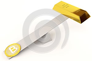 Bitcoin and goldbar
