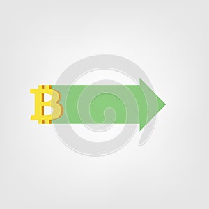 Bitcoin growth concept