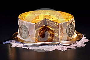 Bitcoin Halving Cake concept