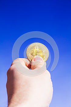 Bitcoin and hand 2