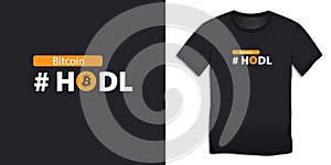 Bitcoin, Hodl tshirt graphic design