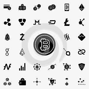 bitcoin icon. Crypto currency icons universal set for web and mobile
