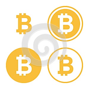 Bitcoin icon set photo