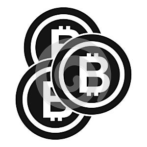 Bitcoin icon simple vector. Crypto coin