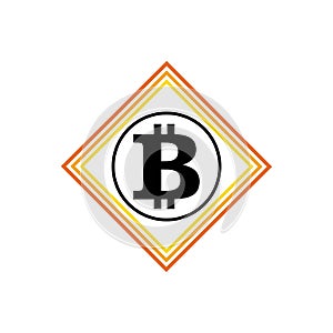 Bitcoin icon vector illustration design