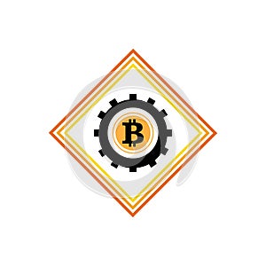 Bitcoin icon vector illustration design