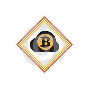 Bitcoin icon vector illustration design