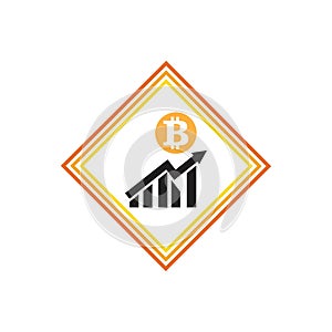 Bitcoin icon vector illustration design