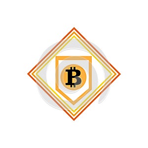 Bitcoin icon vector illustration design