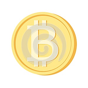 Bitcoin icon yellow coin blockchain cryptocurrency