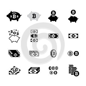 Bitcoin icons collection