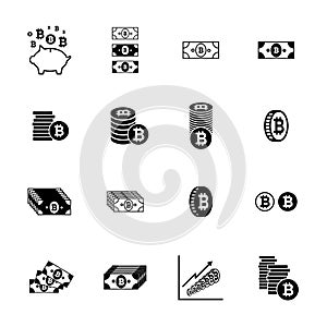 Bitcoin icons collection