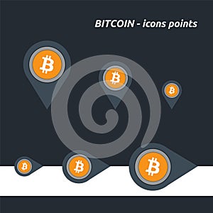 Bitcoin icons points