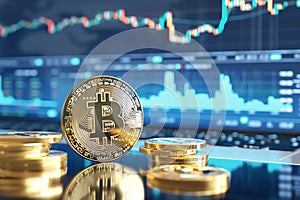 bitcoin illustration, AI generated