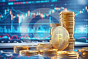 bitcoin illustration, AI generated