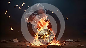 The Bitcoin Inferno: A Digital Currency Engulfed in Flames