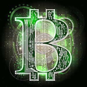 Bitcoin internet money.abstract HUD elements