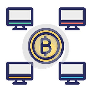 Bitcoin live transaction, bitcoin monitoring, bitcoin monitoring websites, bitcoin transfer fully editable vector icons Bitcoin l