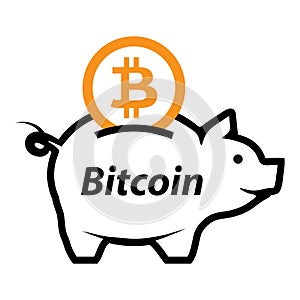 Bitcoin logo. Crypto Currency. Computer money.