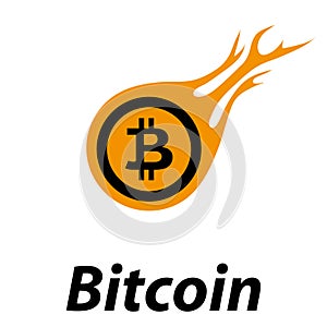 Bitcoin logo. Crypto Currency. Computer money.