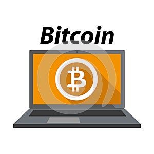 Bitcoin logo. Crypto Currency. Computer money.