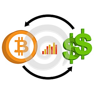 Bitcoin logo. Crypto Currency. Computer money.