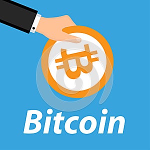 Bitcoin logo. Crypto Currency. Computer money.