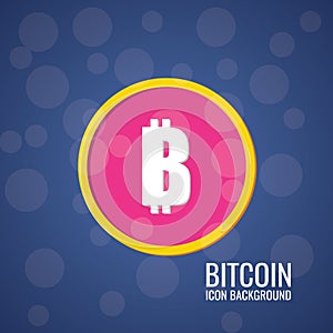 Bitcoin logo. Cryptography currency sign icon symbol