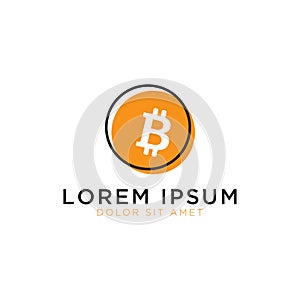 Bitcoin logo design template