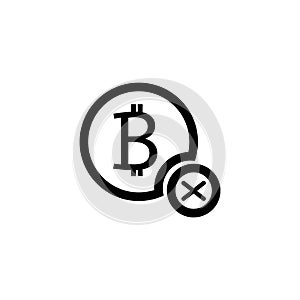 Bitcoin logo sign icon for internet money. Crypto currency coin symbol for using in web projects or mobile applications.