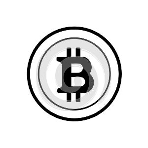 Bitcoin mark icon vector illustration