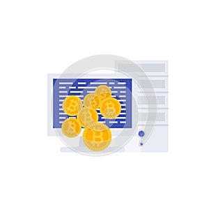 Bitcoin mining with computer