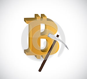 Bitcoin mining  Concept illustration