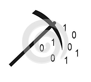 Bitcoin mining illustration
