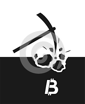 Bitcoin mining illustration