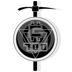 Bitcoin mining illustration