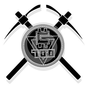 Bitcoin mining illustration