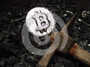 Bitcoin mining. A mine with real hardware