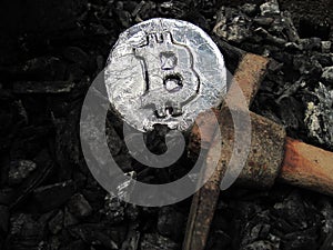 Bitcoin mining. A mine with real hardware