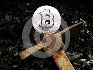 Bitcoin mining. A mine with real hardware